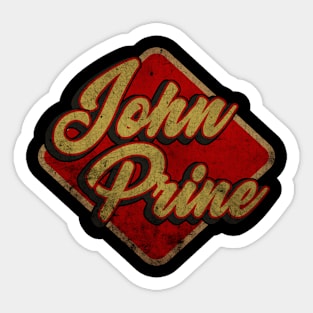 john prine // print in kite Sticker